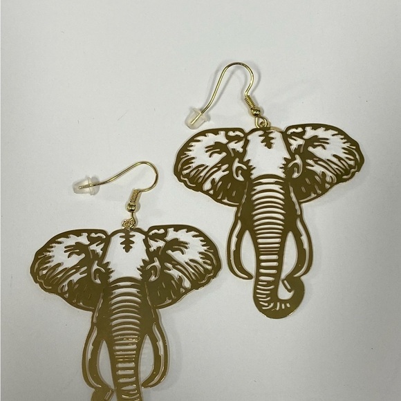 Jewelry - Gold Elephant Earrings NEW STOCK